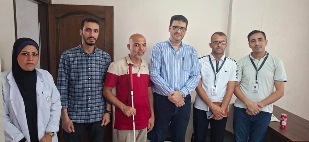 استقبلت جمعية منتدى غزة لذوي الإعاقة البصرية الخيرية وكيل وزارة الصحة السابق في غزة